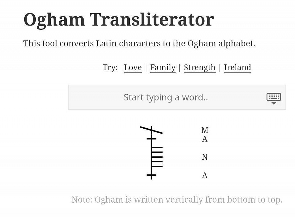 Ogham Transliterator